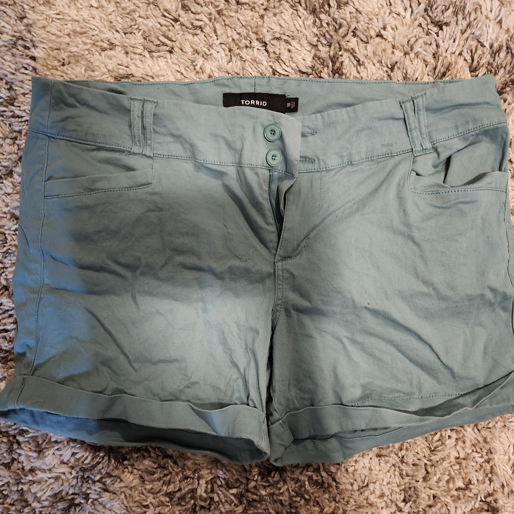Torrid Women's Green Jean Shorts